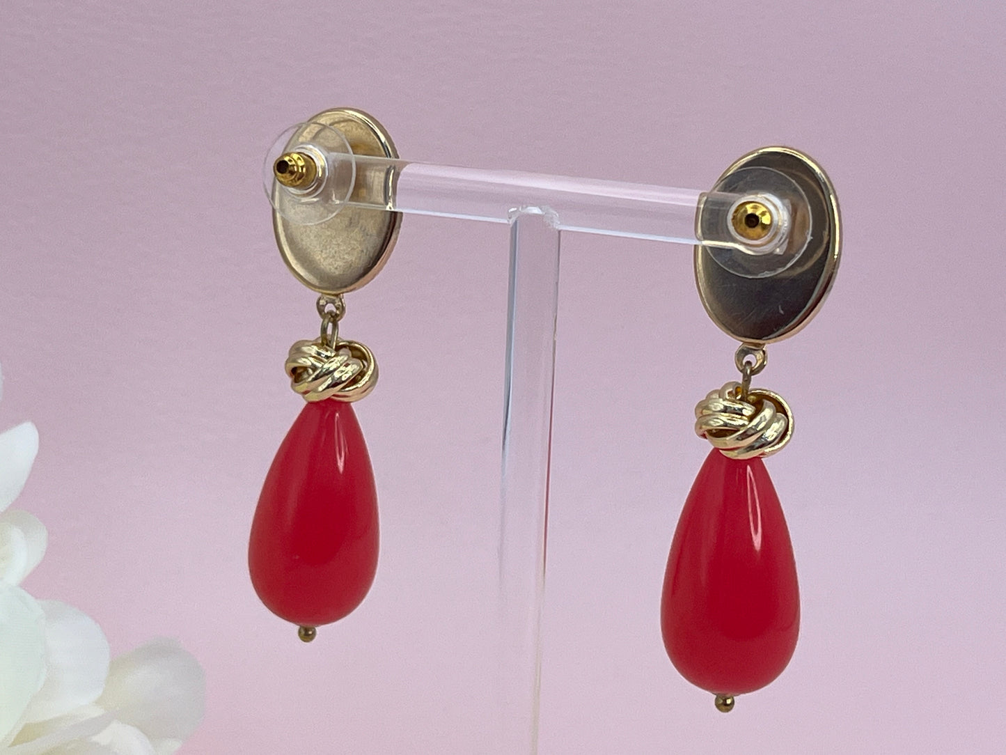 Tropfenohrringe mit Knoten Pink Rosa - Laury goes Venice - LAURY LOVES PINK