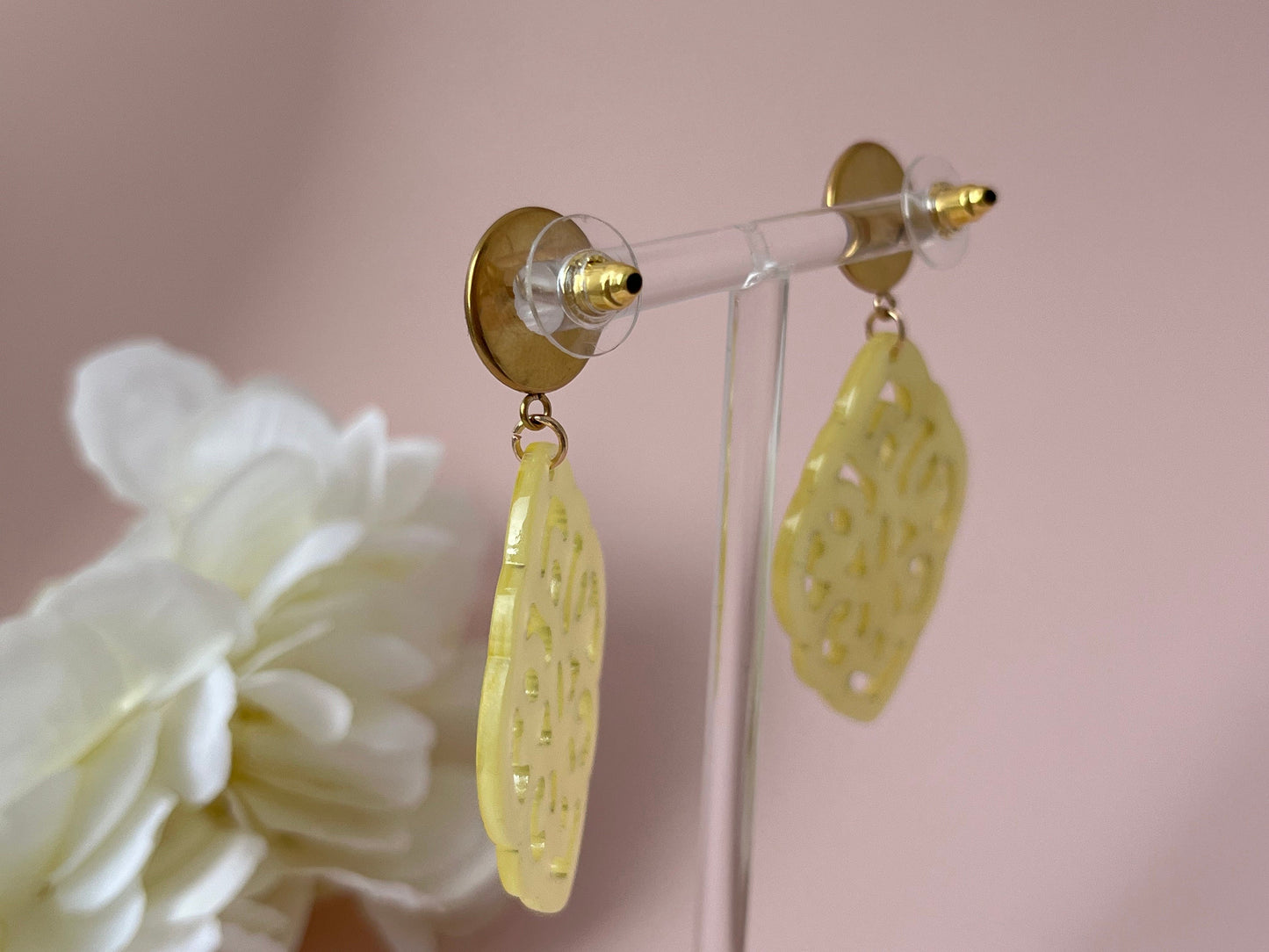 Ornamentohrringe Gelb Blau - Laury goes Marrakesh - LAURY LOVES PINK