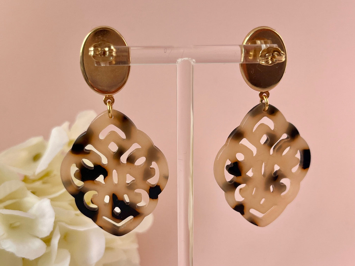 Ornamentohrringe Schildpatt Perlmutt - Laury goes Marrakesh - LAURY LOVES PINK