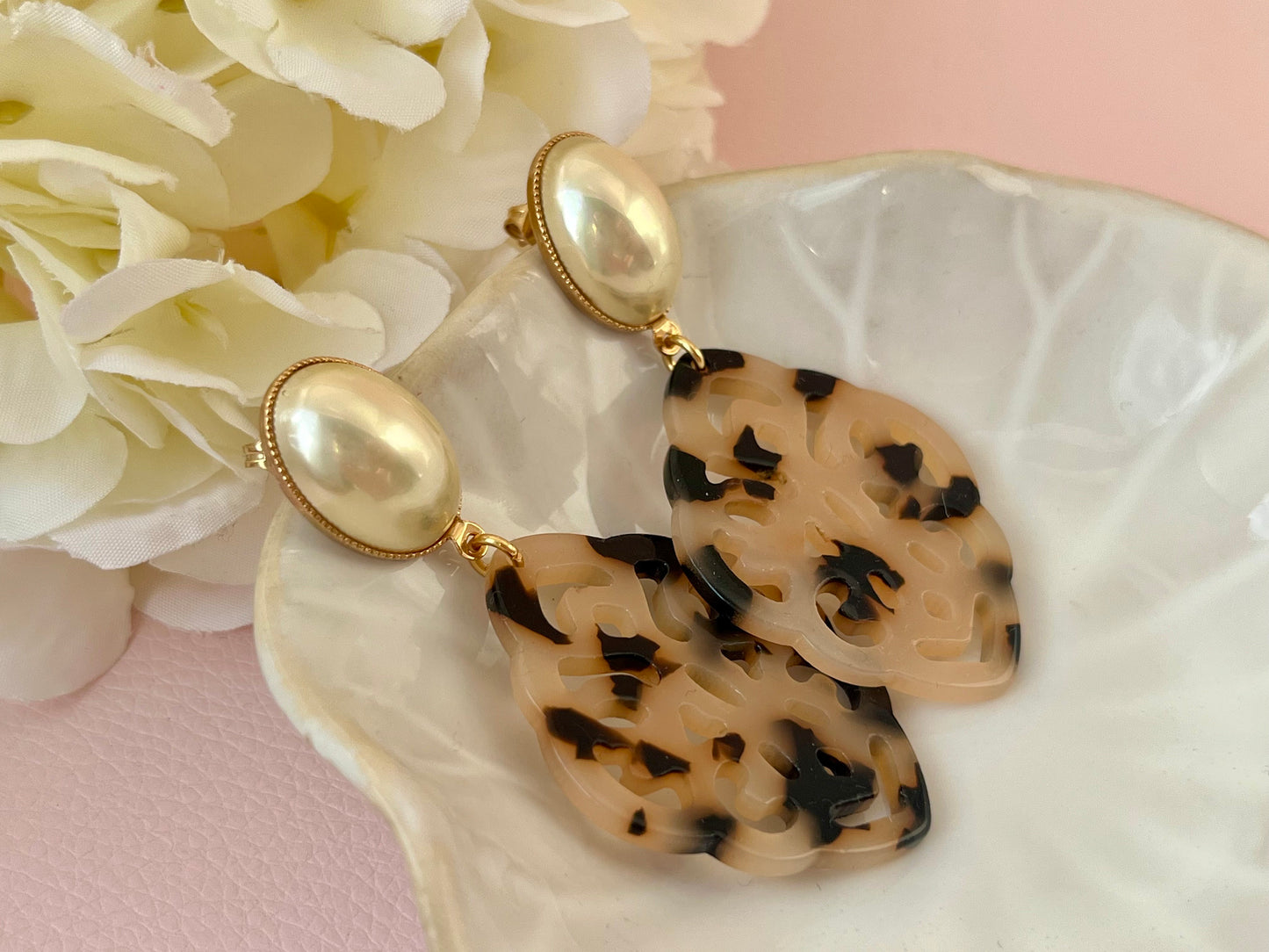 Ornamentohrringe Schildpatt Perlmutt - Laury goes Marrakesh - LAURY LOVES PINK