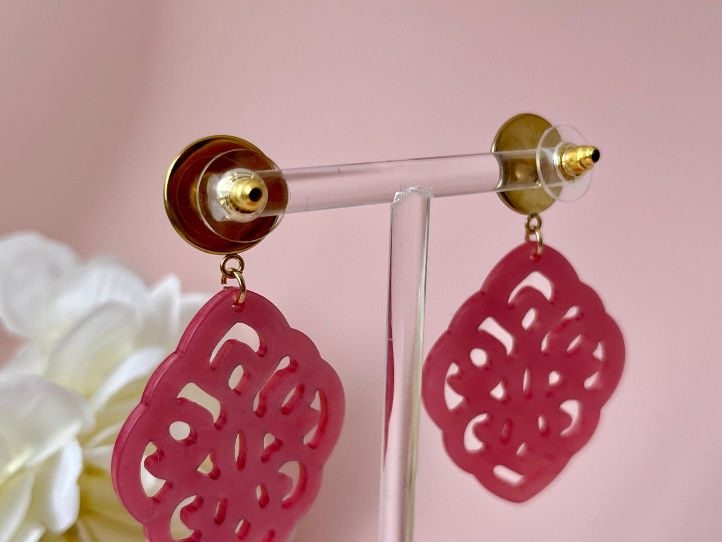 Ornamentohrringe Rosa Grün - Laury goes Marrakesh - LAURY LOVES PINK