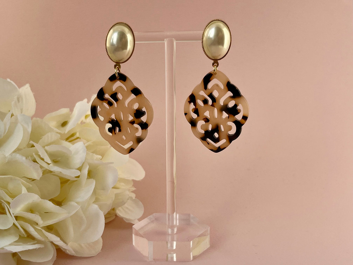 Ornamentohrringe Schildpatt Perlmutt - Laury goes Marrakesh - LAURY LOVES PINK