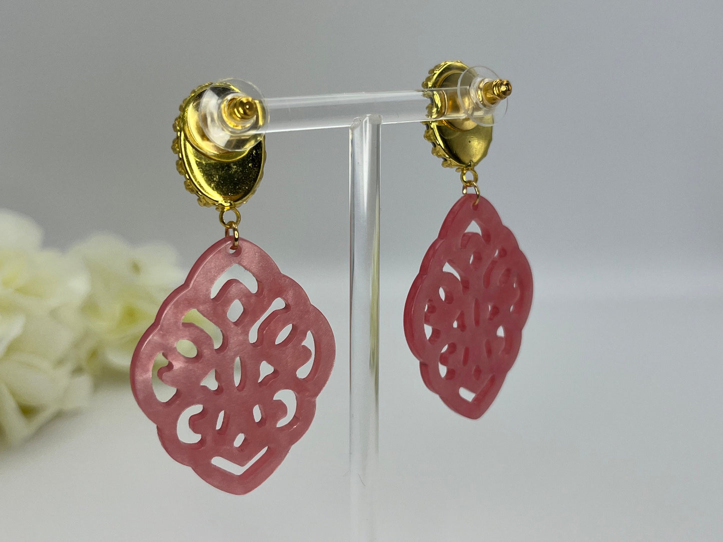 Ornamentohrringe Rosa Pflaume - Laury goes Marrakesh - LAURY LOVES PINK