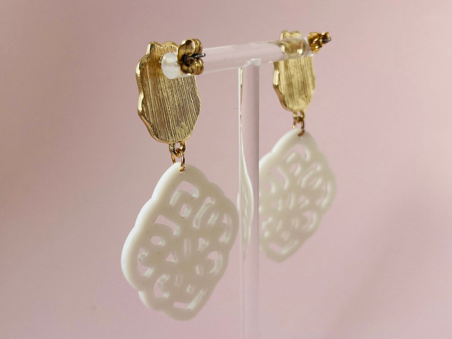 Ornamentohrringe Perlmutt Weiß - Laury goes Marrakesh - LAURY LOVES PINK