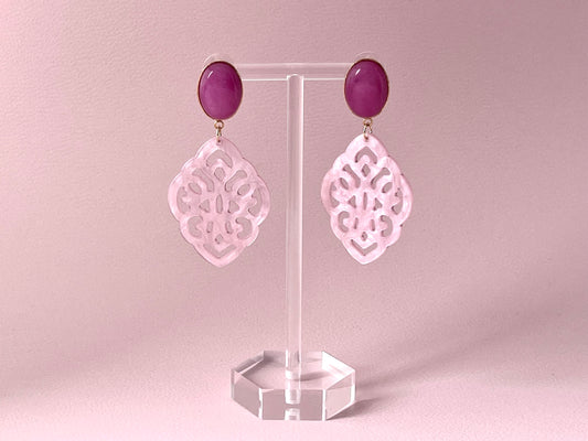 Ornamentohrringe Hellrosa Rosa - Laury goes Marrakesh - LAURY LOVES PINK