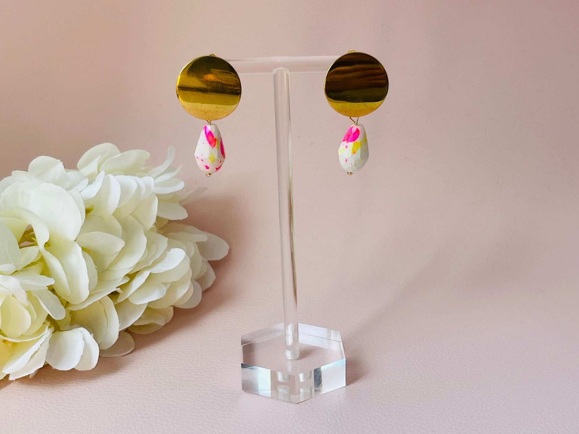Statementohrringe Neon  - Laury goes Miami - LAURY LOVES PINK