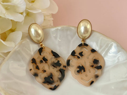 Ornamentohrringe Schildpatt Perlmutt - Laury goes Marrakesh - LAURY LOVES PINK