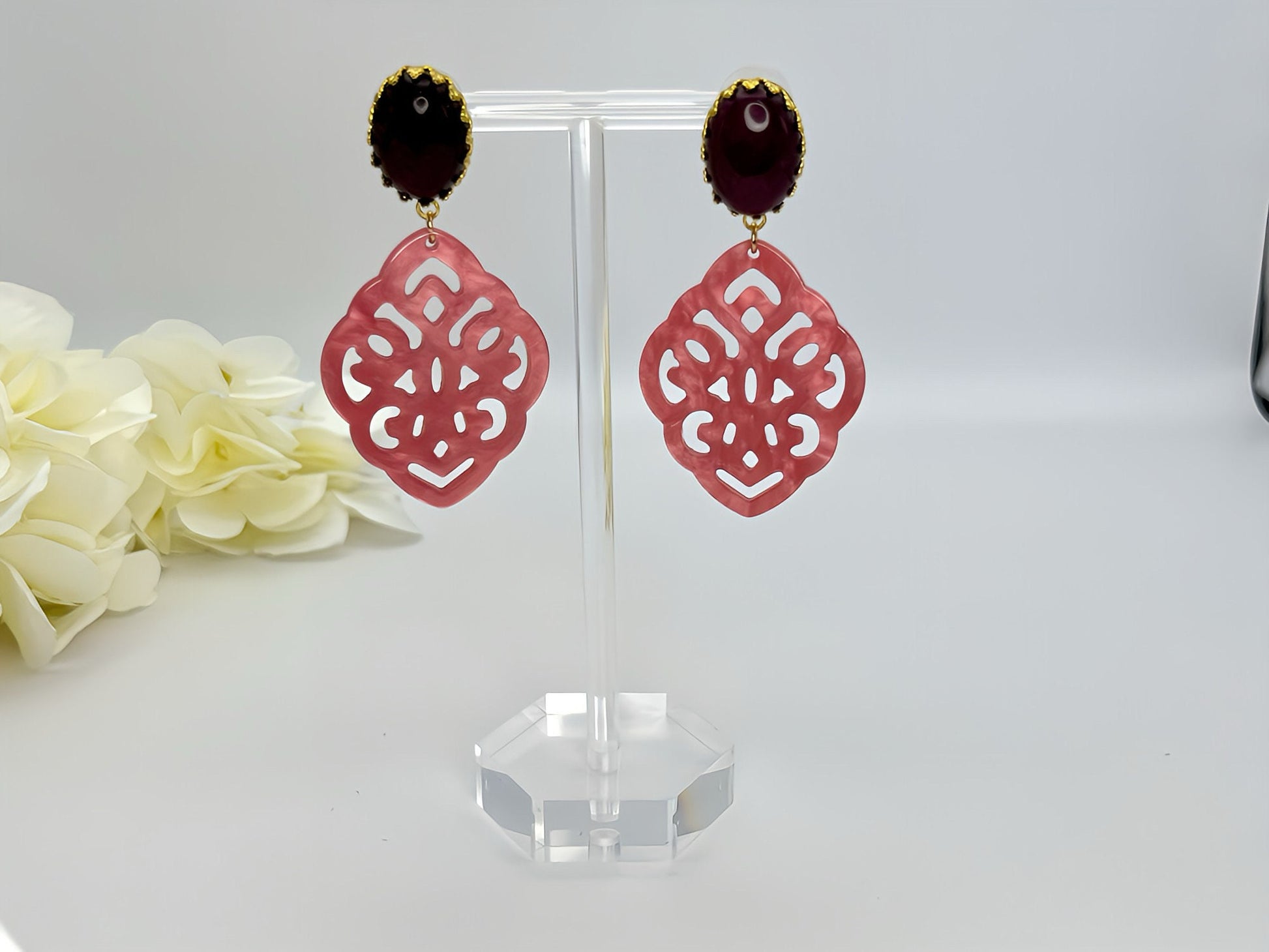 Ornamentohrringe Rosa Pflaume  - Laury goes Marrakesh - LAURY LOVES PINK