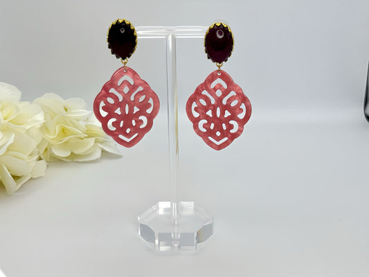Ornamentohrringe Rosa Pflaume  - Laury goes Marrakesh - LAURY LOVES PINK