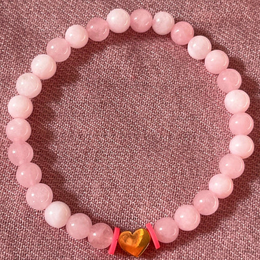 Chalzedon Armband mit Herz - Laury goes Miami - LAURY LOVES PINK